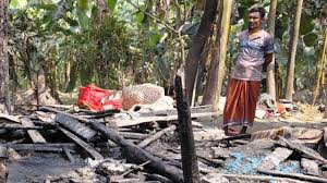 বরিশালে আগুনে পুড়ল দিনমজুরের দুটি গাভীসহ ২১টি ছাগল